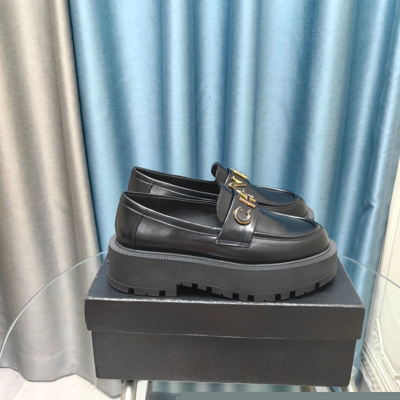 Ch*el leather shoes